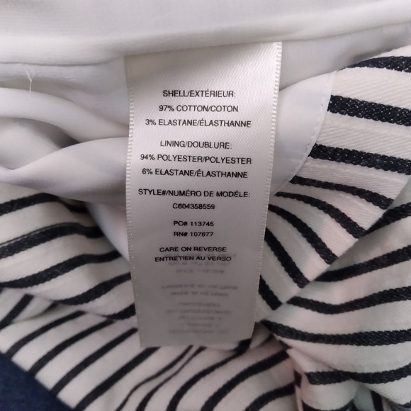ALICE+OLIVIA Striped Midi Skirt w/Deep Front Vent - Picture 7 of 8